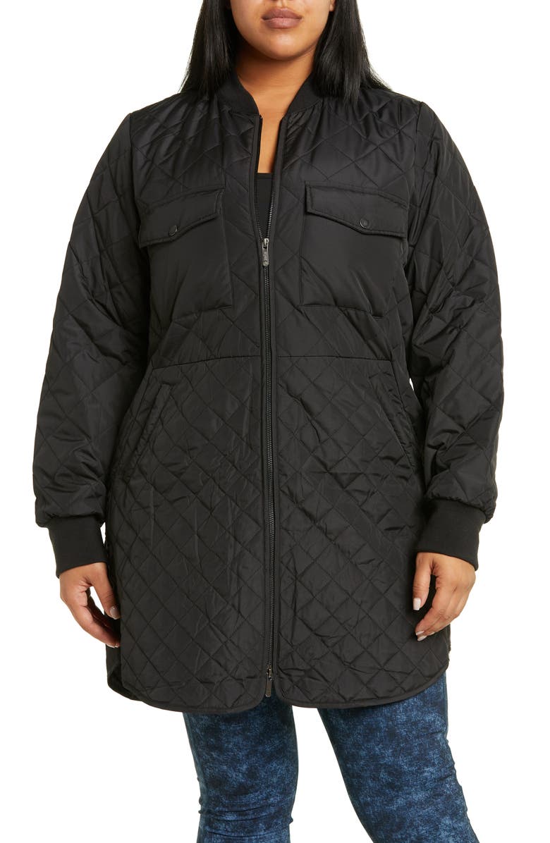 Zella OSR Quilted Longline Jacket | Nordstromrack