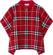 Burberry Check Wool Cape