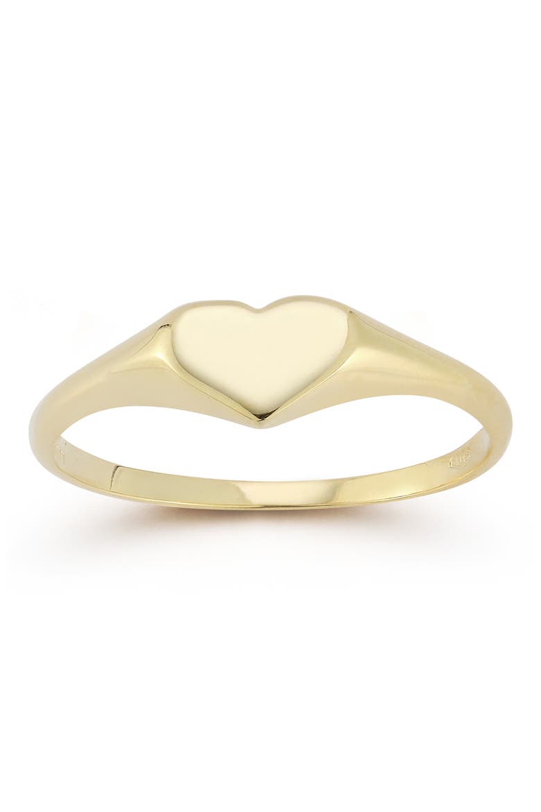 Heart Signet Ring, Alternate, color, GOLD
