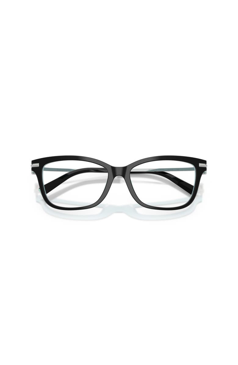 Tiffany & Co. 55mm Rectangle optical glasses, Alternate, color, Black