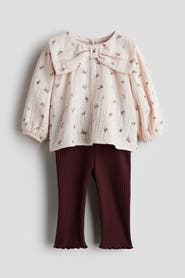 H&M 2-piece Blouse And Leggings Set