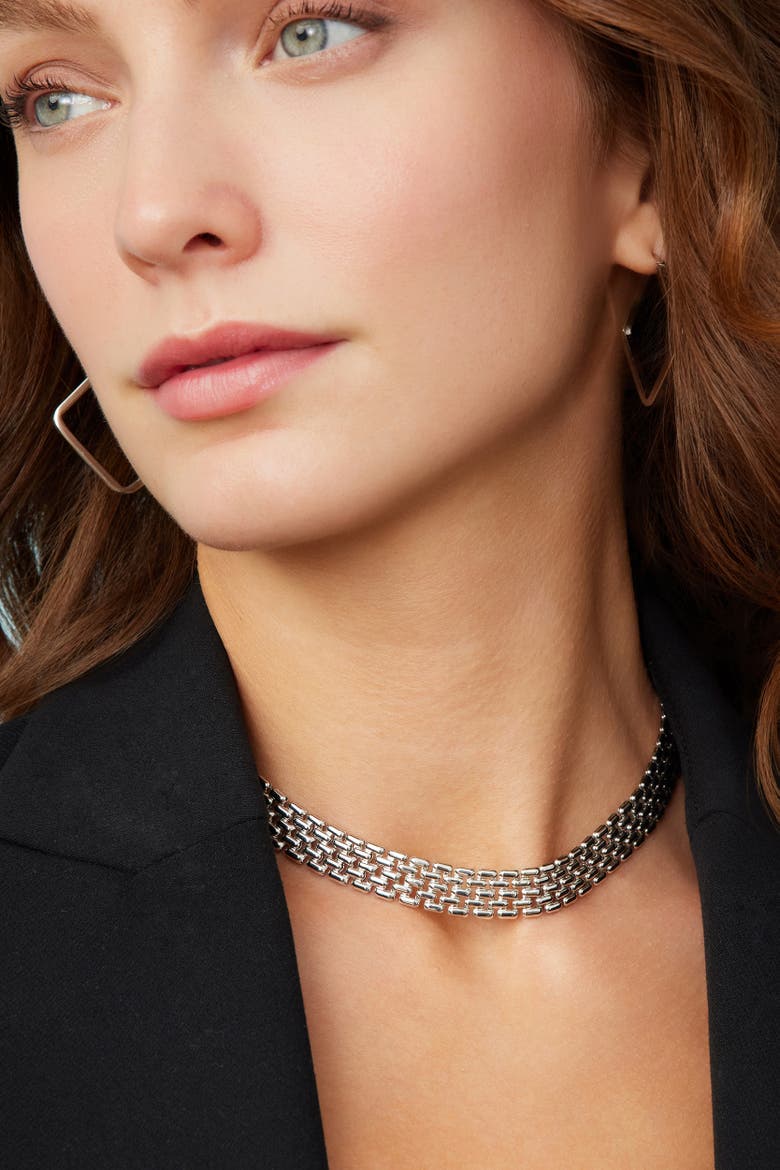 The Panther Necklace in Sterling Silver, Alternate, color, Silver