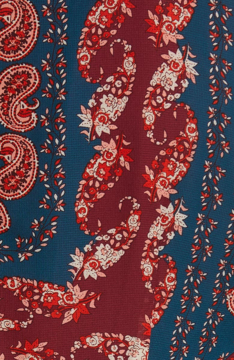 Julia Jordan Long Sleeve Mock Neck Midi Dress, Alternate, color,