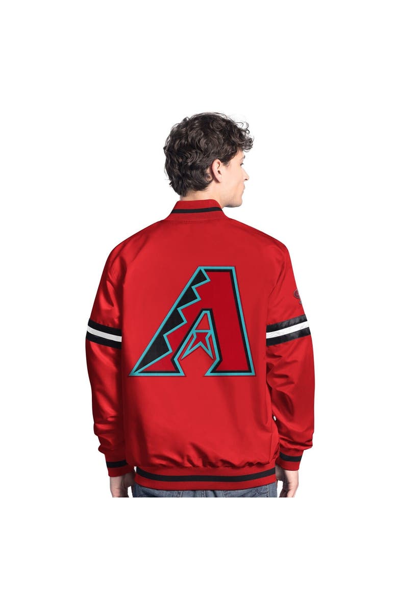 Men's Starter  Red Arizona Diamondbacks Scout Full-Snap Varsity Jacket, Alternate, color, Red