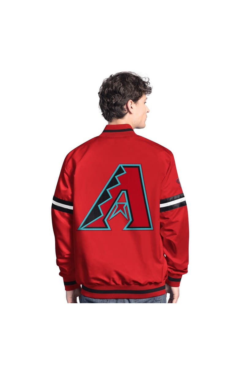 STARTER Men's Starter  Red Arizona Diamondbacks Scout Full-Snap Varsity Jacket, Alternate, color, Red