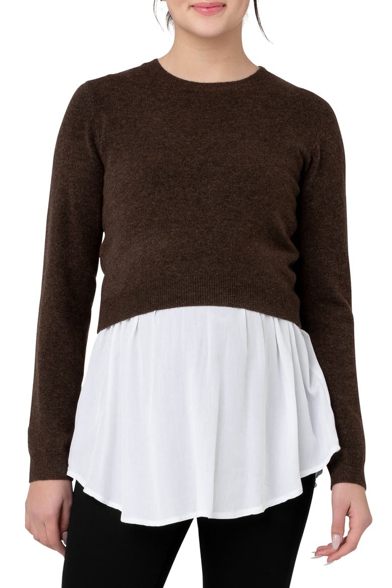 Sandy Detachable Maternity Nursing Top, Main, color, CHOCOLATE