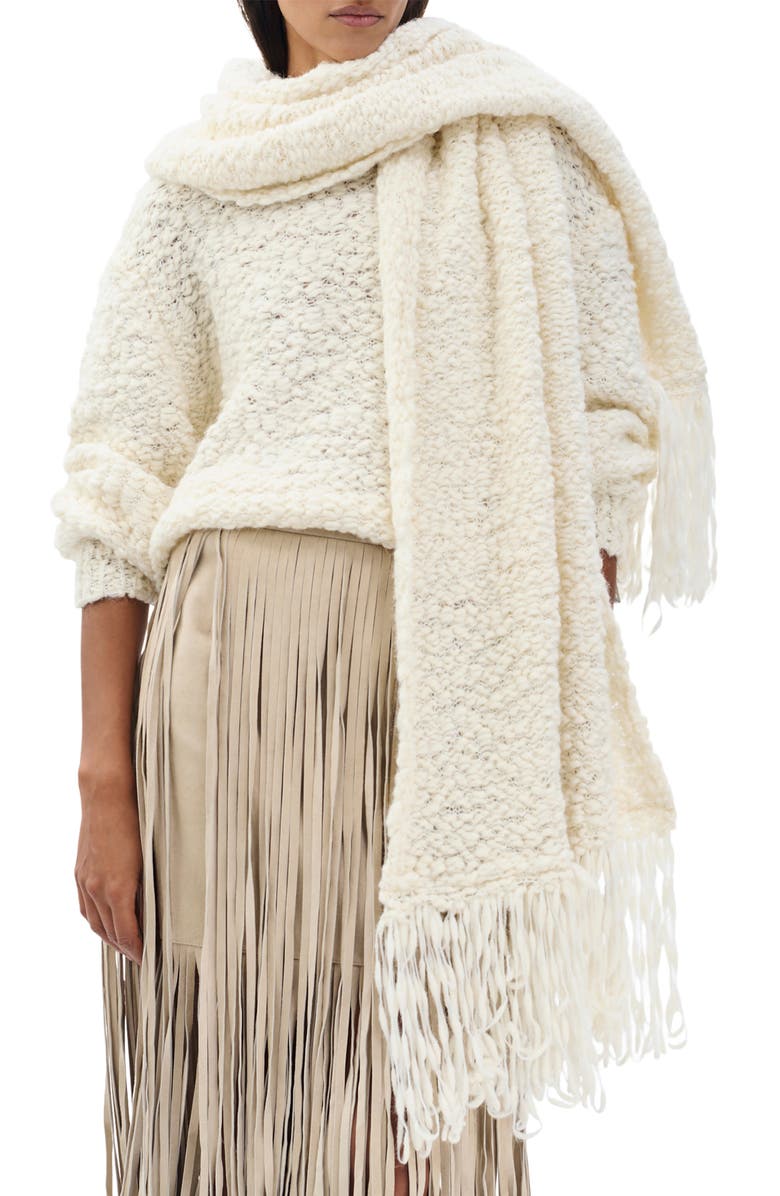 rag & bone Luisa Sweater with Scarf, Main, color, Ivory