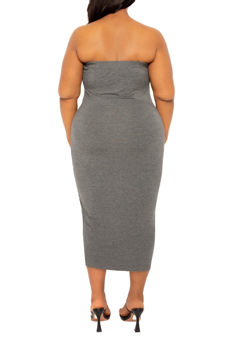 Tube Midi Dress, Alternate, color, CHARCOAL GREY