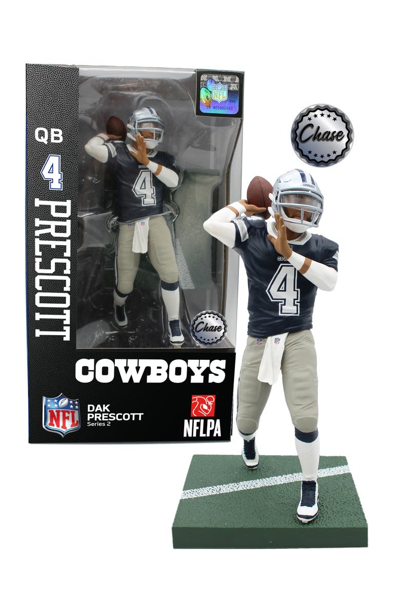 IMPORTS DRAGON Dak Prescott (Dallas Cowboys)CLARKtoys Exclusive Imports Dragon NFL 6" CHASE Fig, Main, color, Multi-Color