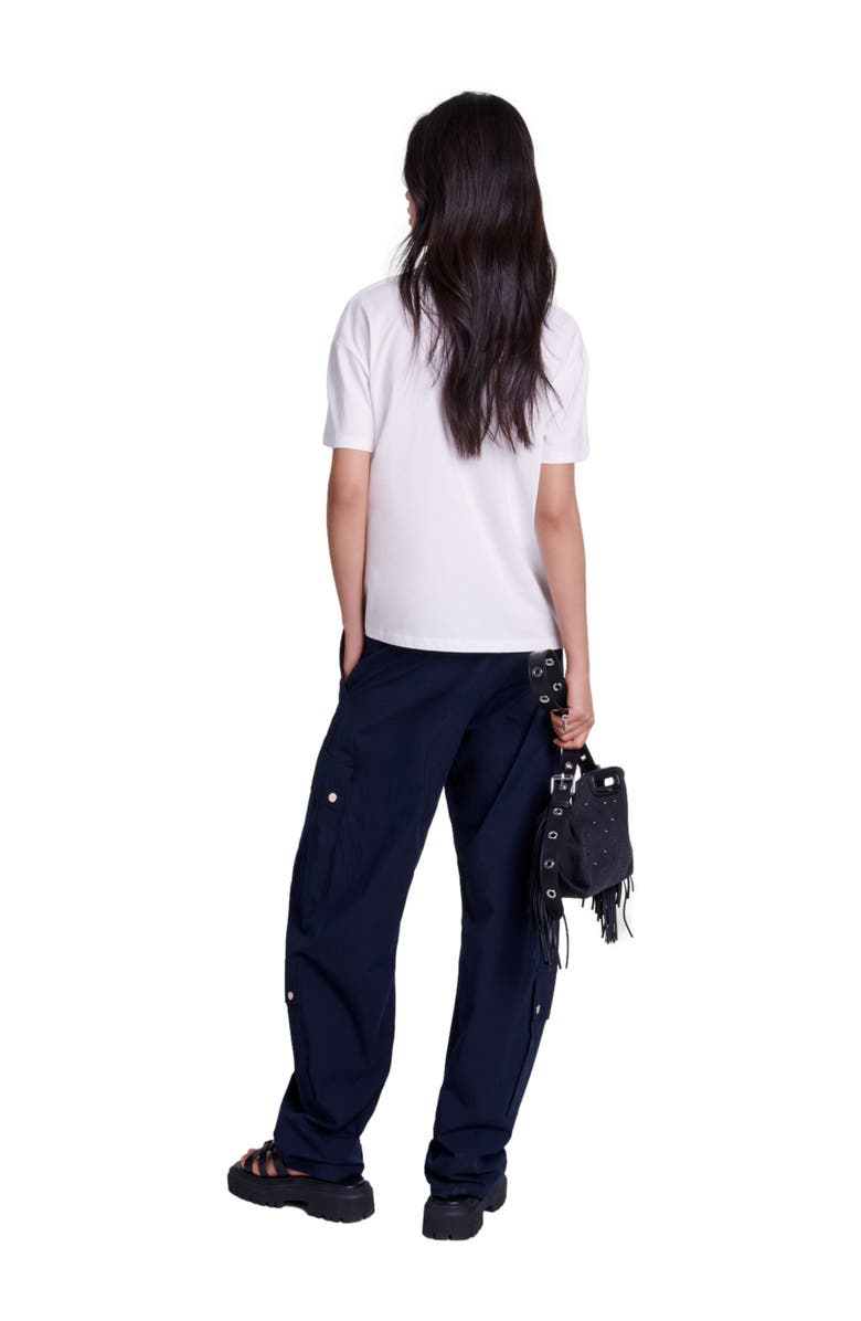 maje Paris rhinestone T-shirt, Alternate, color, 