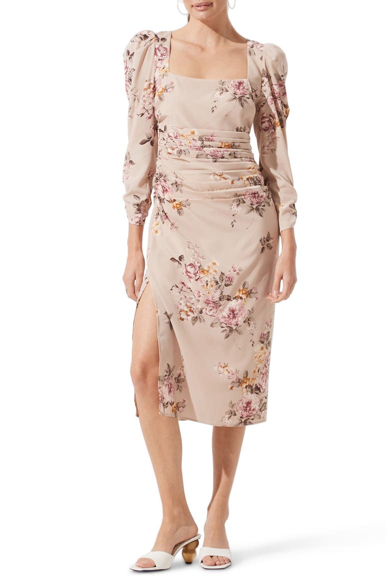 the Label Floral Print Long Sleeve Dress, Main, color, BLUSH FLORAL