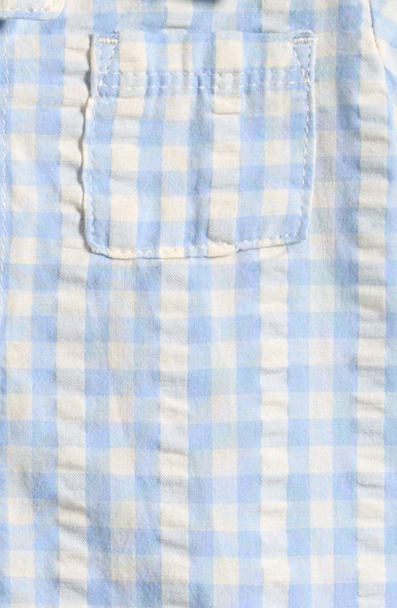 Little Planet Gingham Gauze Romper, Alternate, color, Gingham