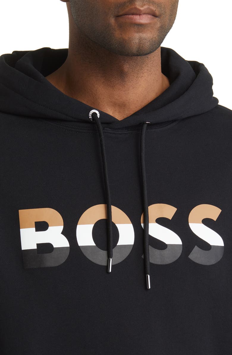 BOSS Gender Inclusive Econy 2 Cotton Logo Graphic Hoodie, Alternate, color, 