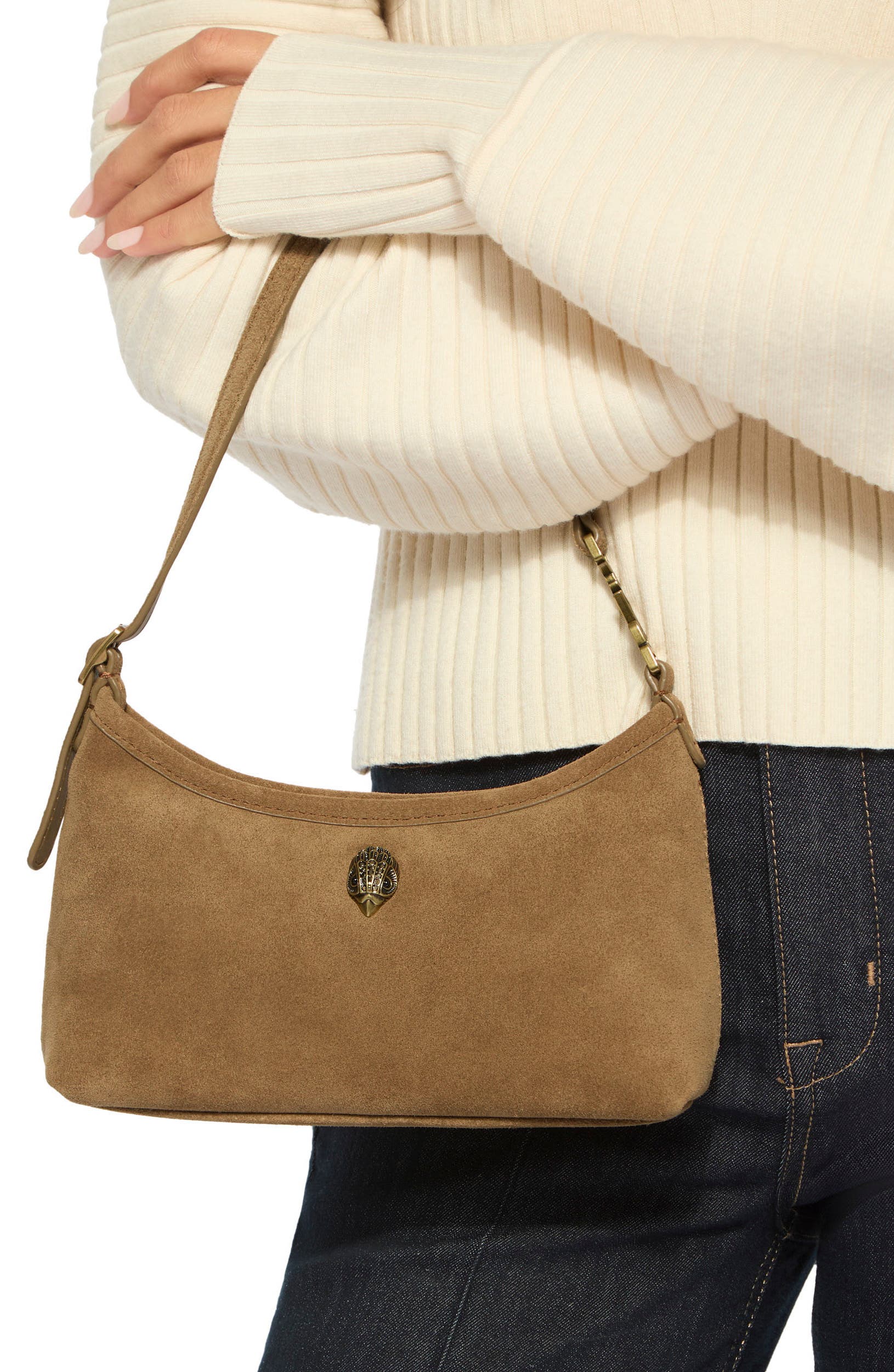 Kurt Sling Shoulder Bag, Alternate, color, LIGHT/ PASTEL BROWN