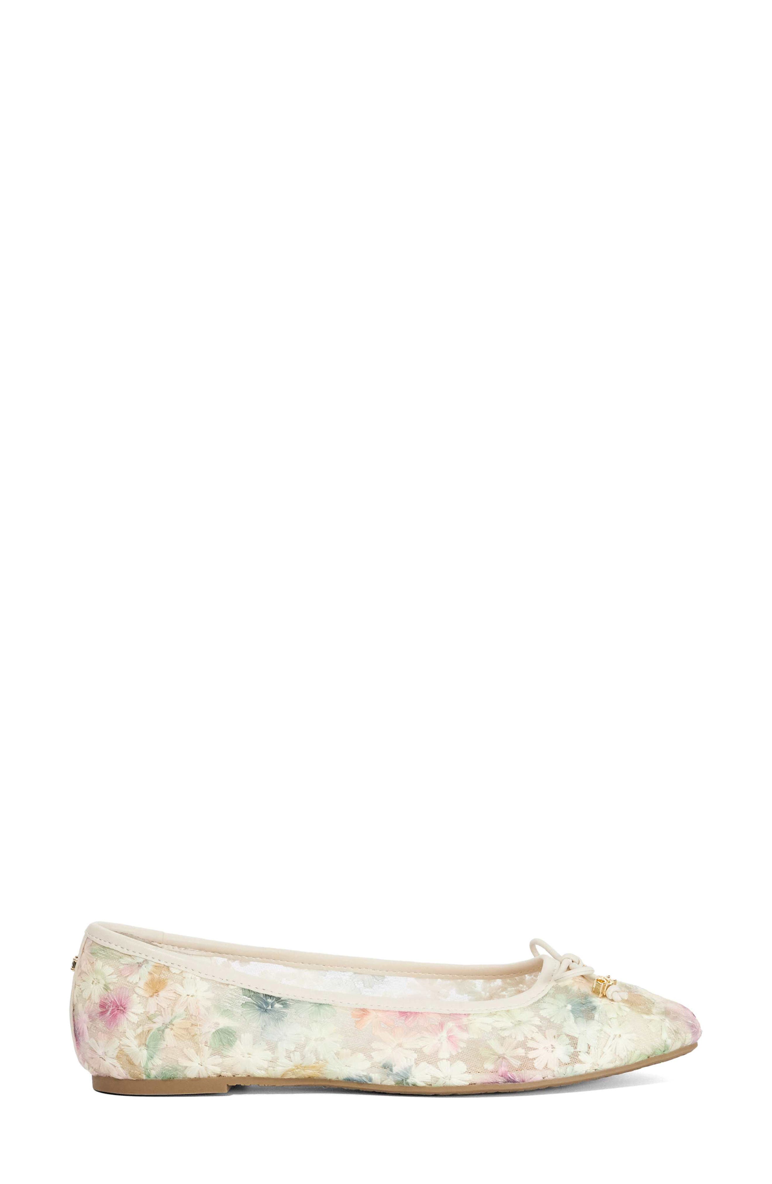 Dune London Hennie Flat, Alternate, color, Ivory Multi