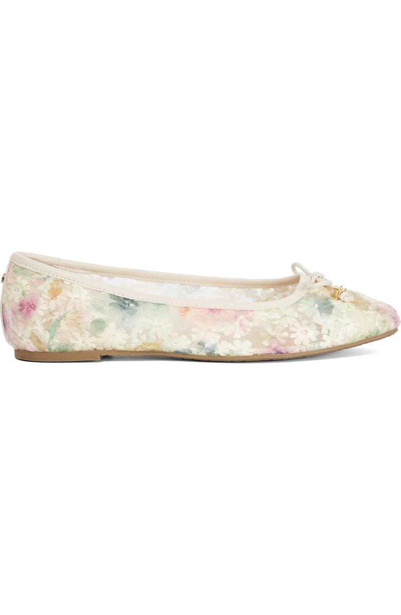 Dune London Hennie Flat, Alternate, color, Ivory Multi