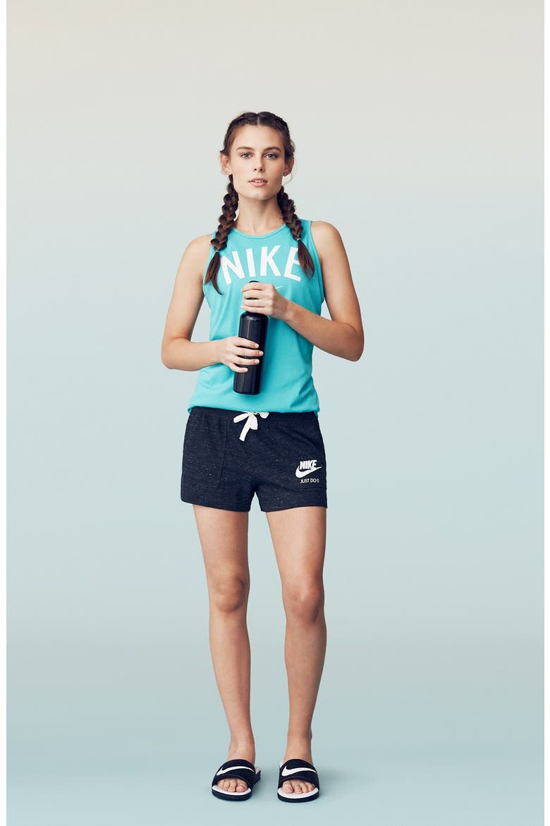 'Gym' Cotton Blend Shorts, Main, color, GLACIER BLUE/ SAIL