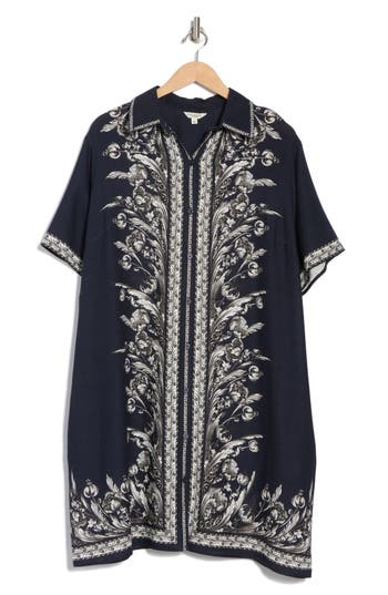 Max Studio Short Sleeve Shirtdress