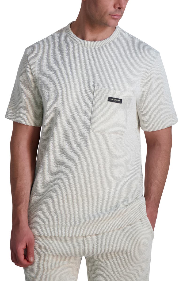 KARL LAGERFELD PARIS Oversize Texture T-Shirt, Main, color, Natural