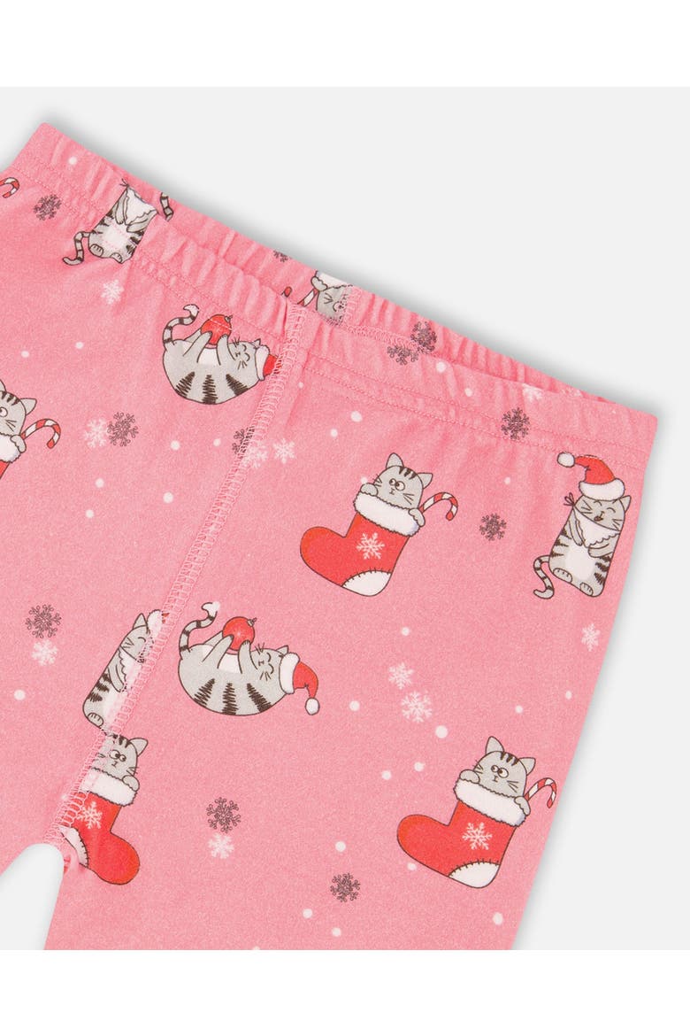 Organic Cotton Two-Piece Pajamas Cat, Alternate, color, Pink