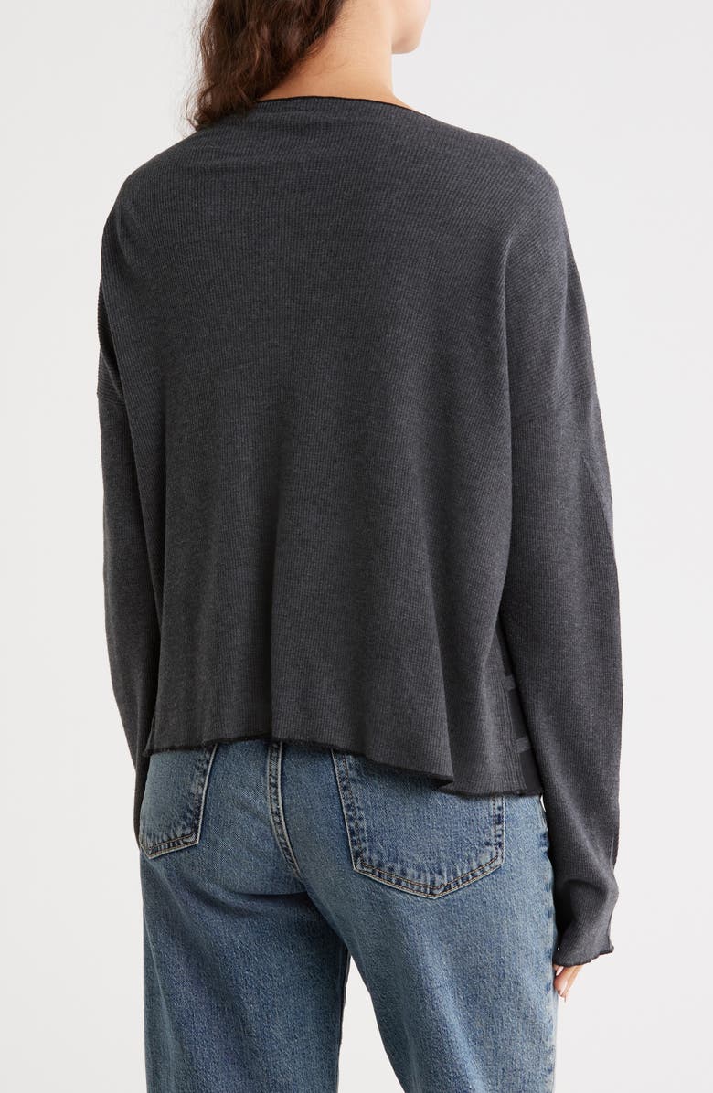 GO COUTURE Boat Neck Sweater, Alternate, color, Charcoal 10 Degrees Print