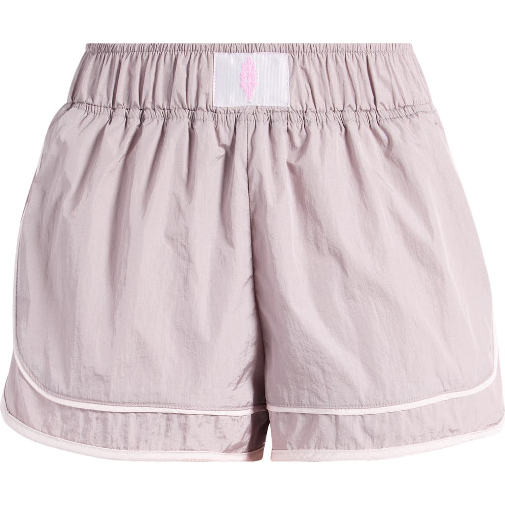 FREE PEOPLE MOVEMENT FP Movement Varsity Blues Athletic Shorts in Oyster Combo