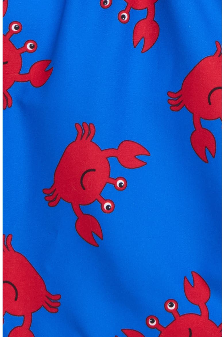 Crab Print Swim Trunks, Alternate, color, BLUE