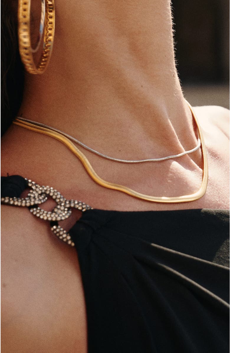 RETRO CHIC Colosseum Necklace, Alternate, color, Gold & Silver