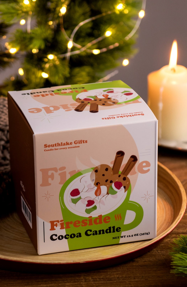 Southlake gifts Fireside Cocoa Candle Mug Realistic Food Candle, Alternate, color, Light Green