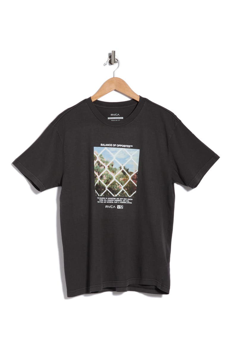 Thru View Cotton Graphic T-Shirt, Main, color, BLACK