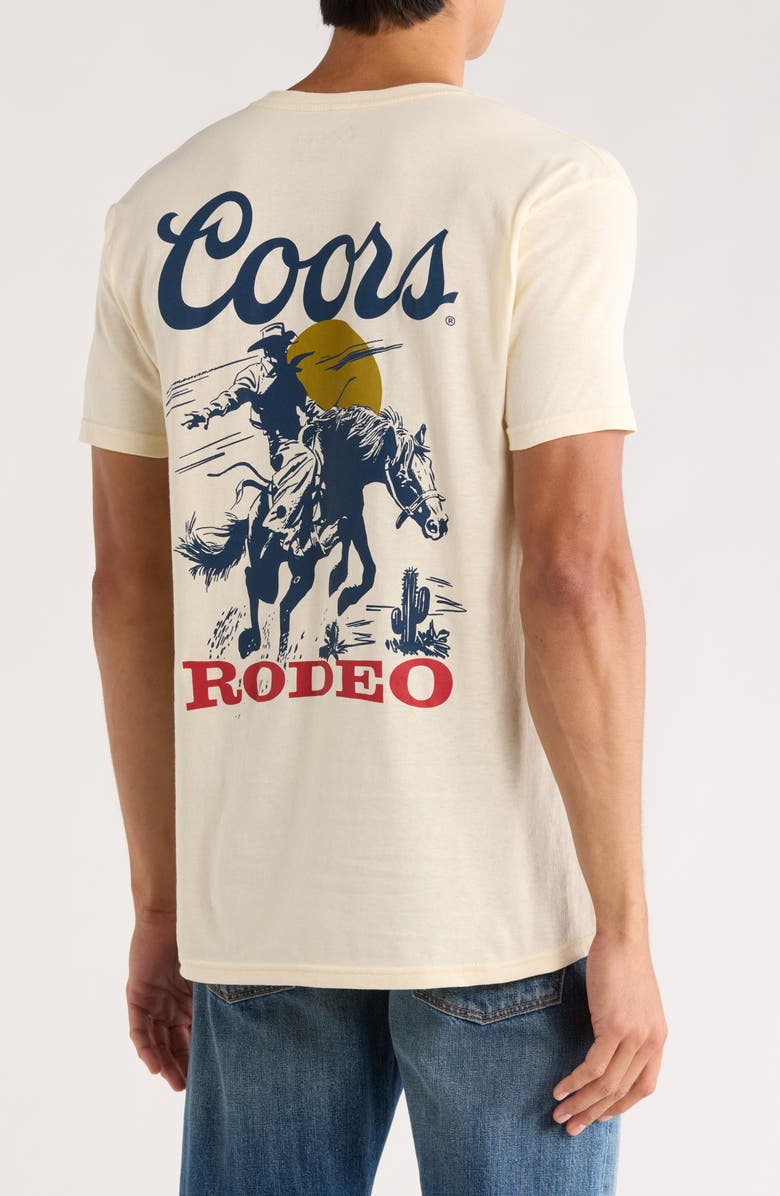The Forecast Agency Coors Light Rodeo Cotton Graphic T-Shirt, Alternate, color, Cream