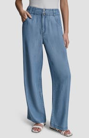 DKNY 5-Pocket Wide Leg Pants