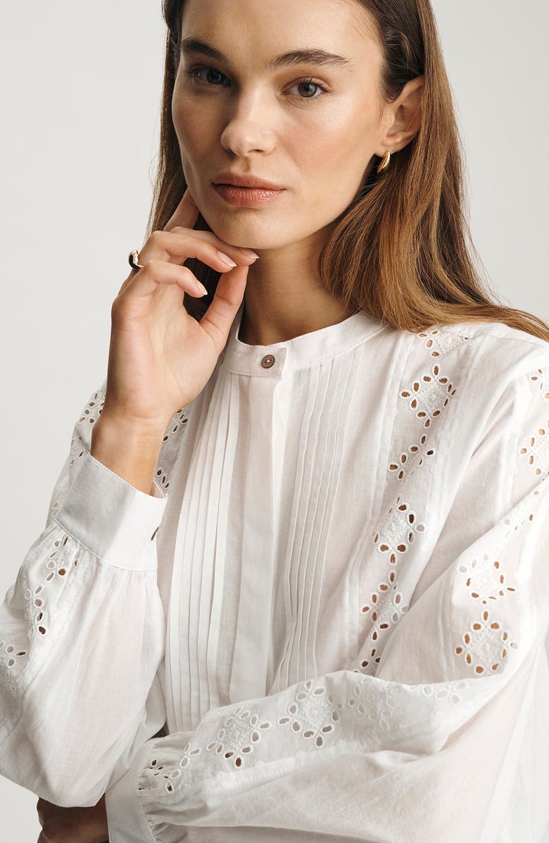 Mavi Jeans Pintuck & Eyelet Shirt, Alternate, color,
