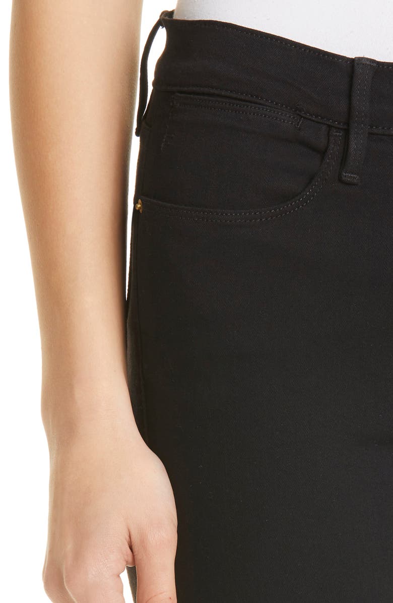 FRAME Le High Skinny Ripped Raw Hem Ankle Jeans, Alternate, color,