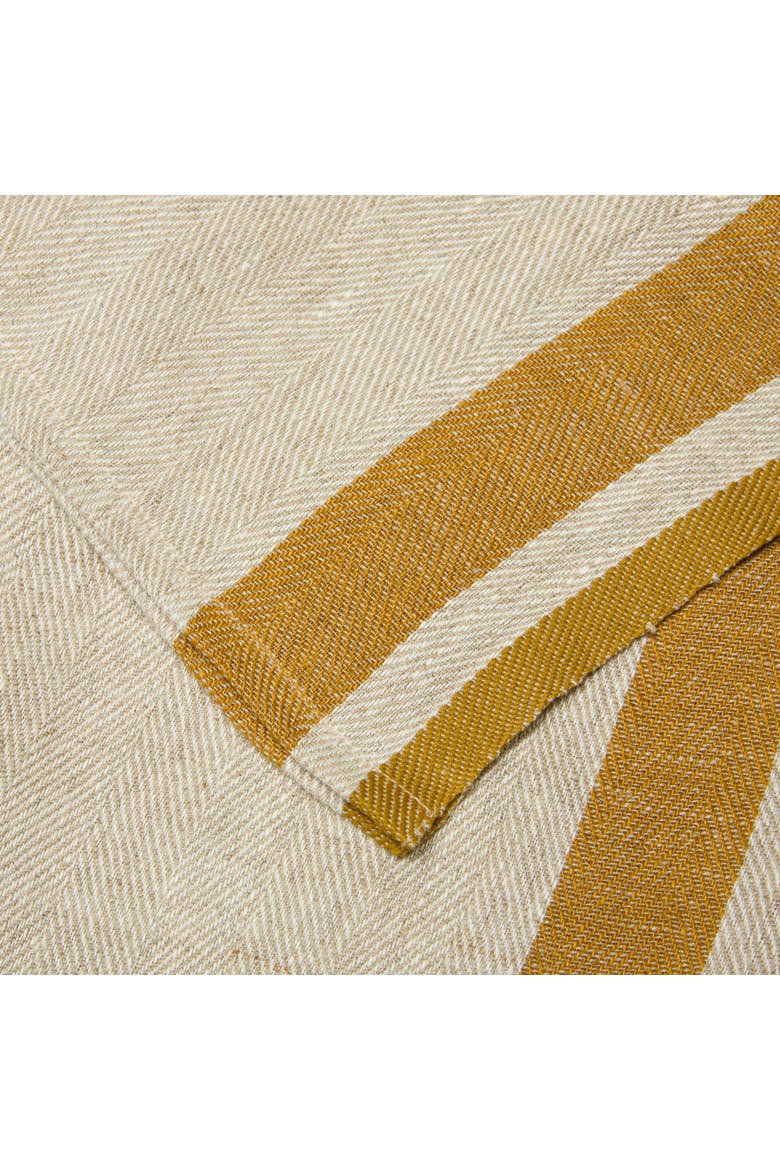 Gordes Napkins - Set of 4, Alternate, color, Mustard, Natural 20" x 20"