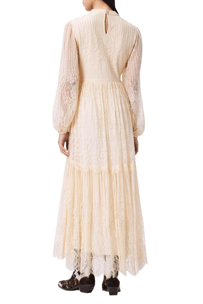 Lillian Long Sleeve Lace Dress, Alternate, color, ANTIQUE WHITE