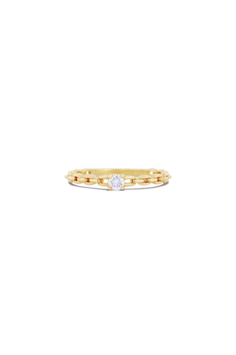 Diamond Oval Link Ring, Main, color, Yellow Gold