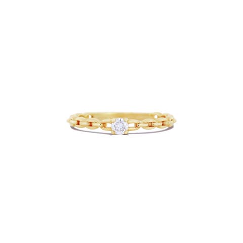 Diamond Oval Link Ring