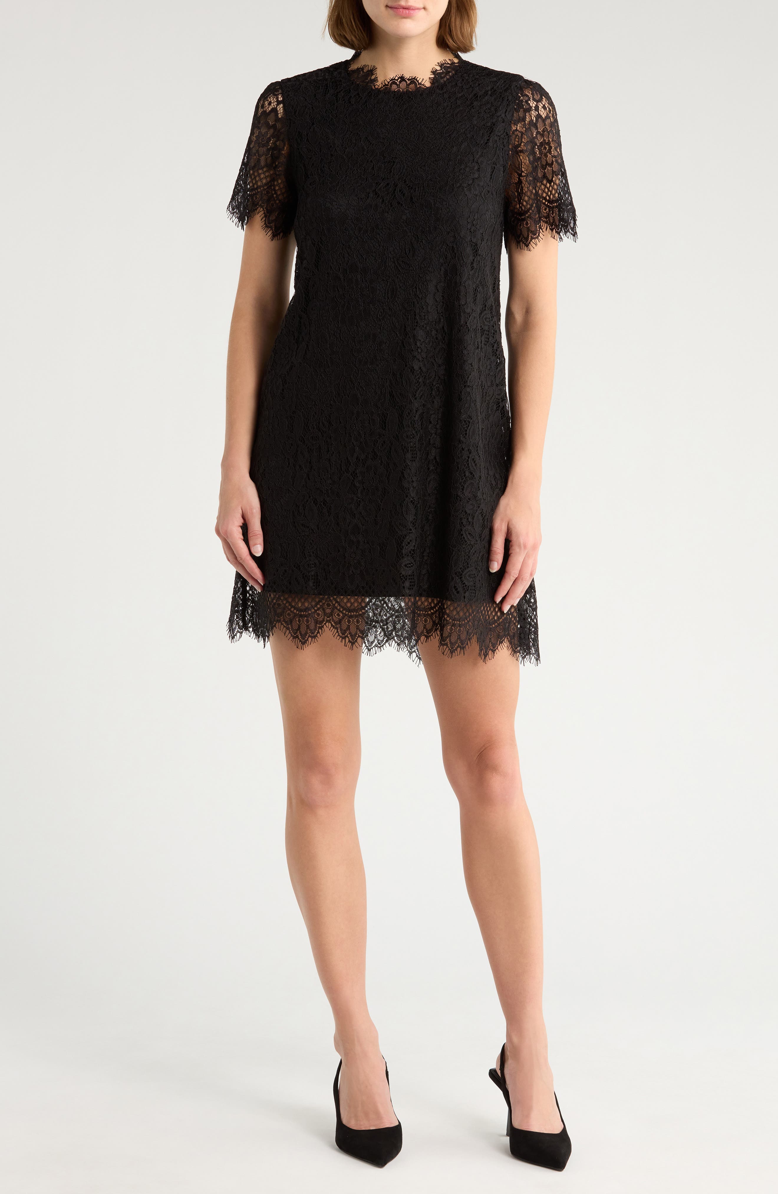 NSR Eyelash Mini Shift Dress