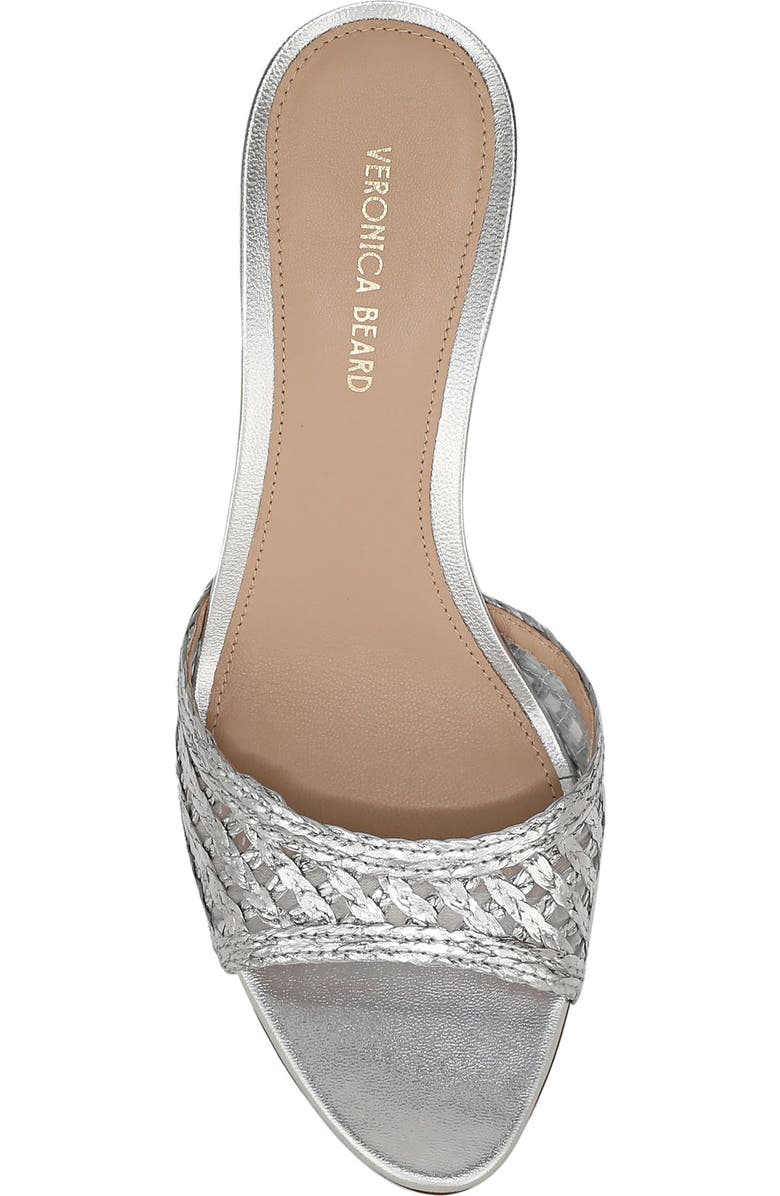 Veronica Beard Tia Woven Sandal, Alternate, color, Silver