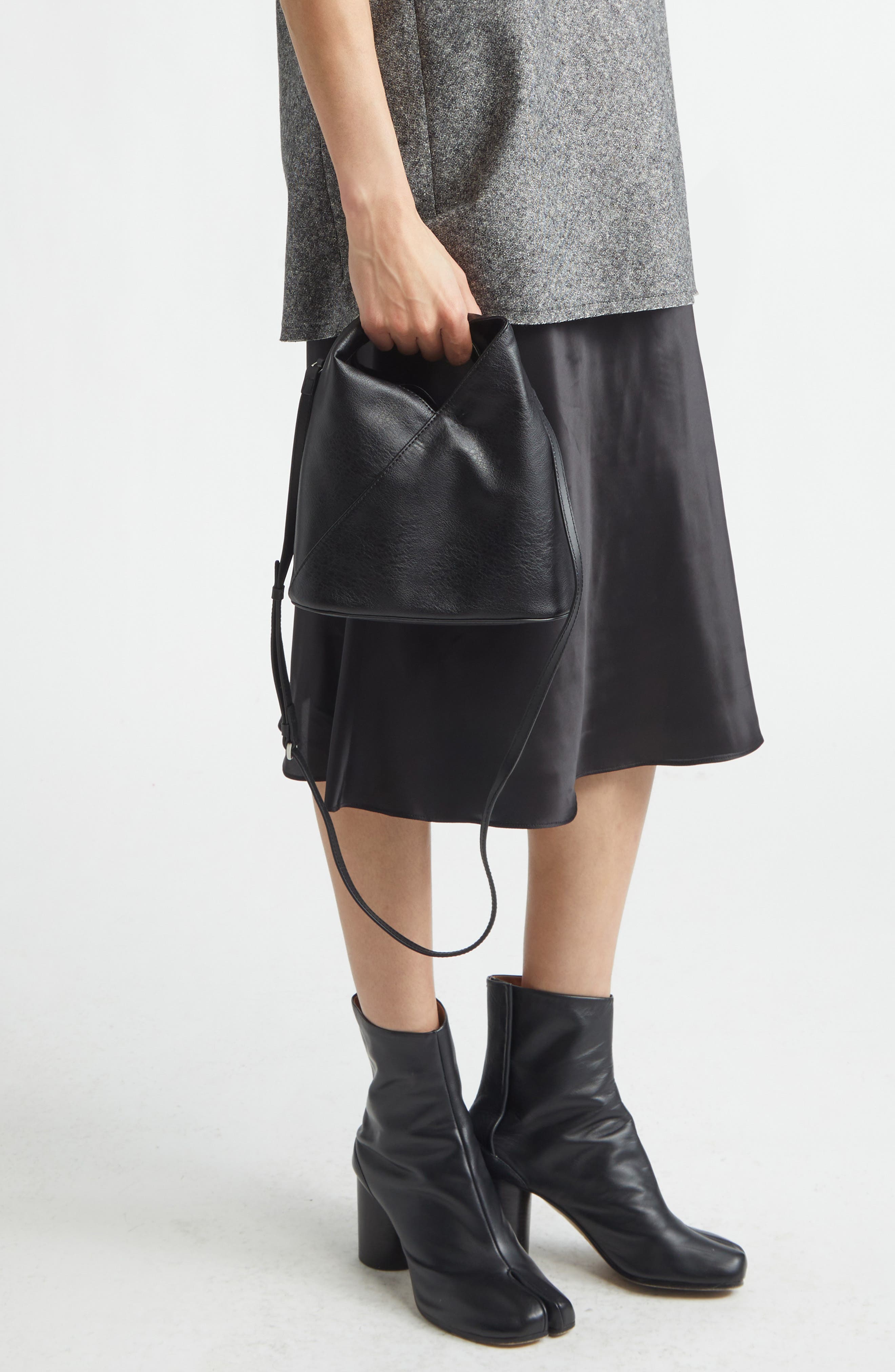 Origami Crossbody Bag, Alternate, color, BLACK
