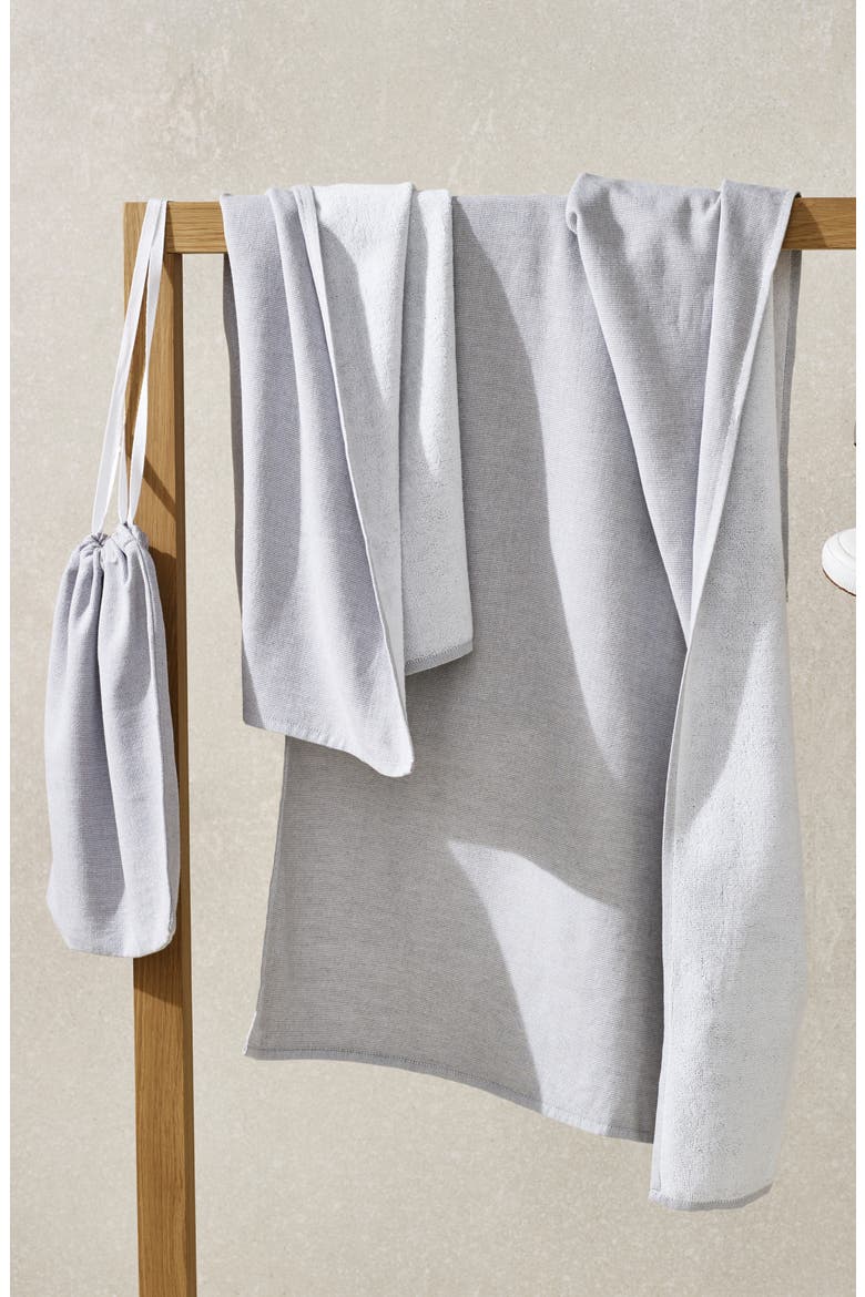 Lightweight Active Gym Towel, Main, color, GREY MARL