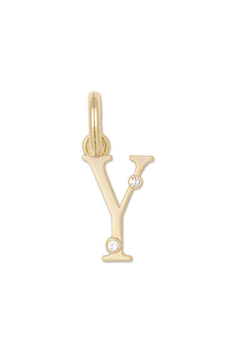 Initial Y Charm, Main, color, CLEAR/ GOLD