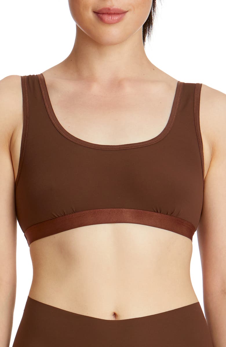 Hanky Panky BreatheSoft<sup>®</sup> Scoop Neck Bralette, Main, color, Mahogany