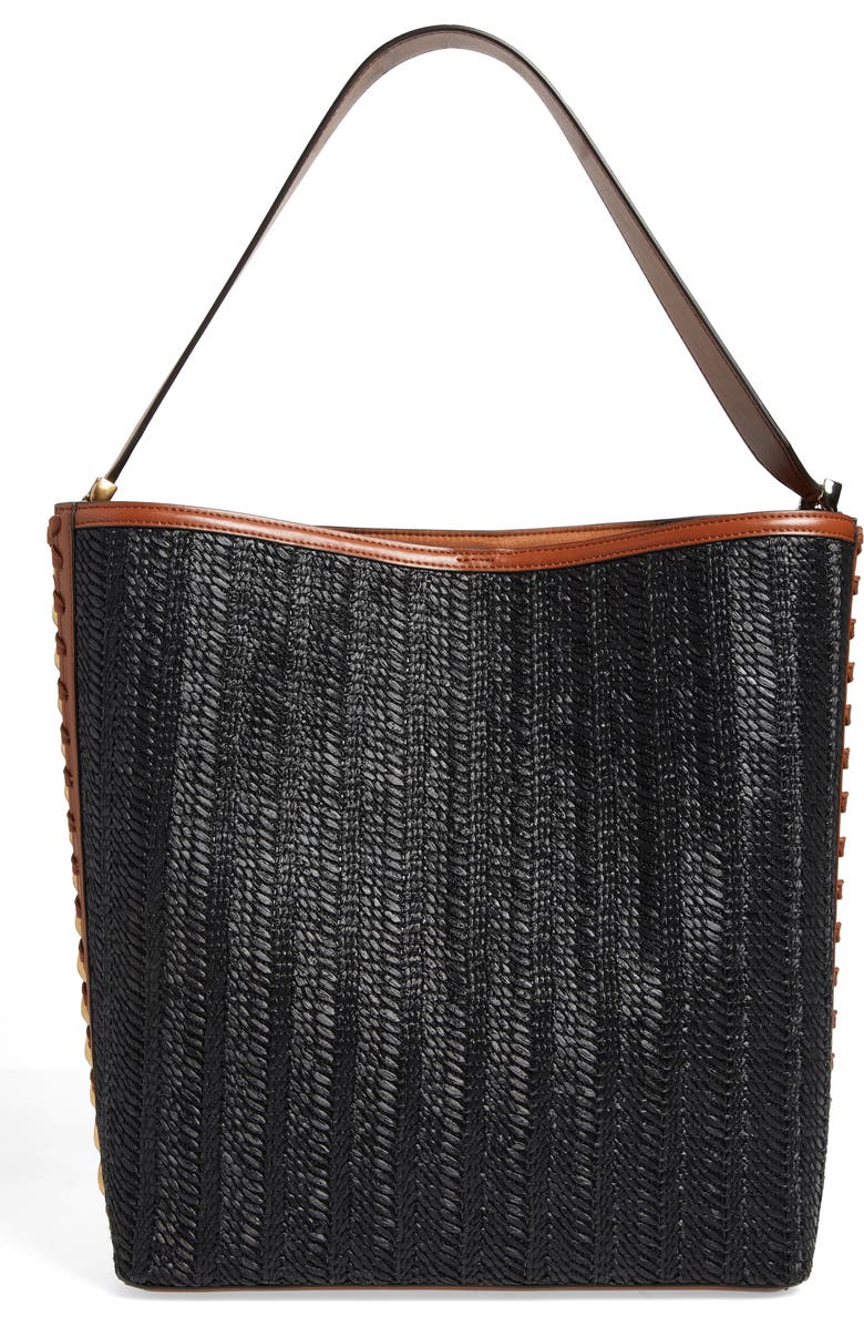 Stella McCartney Frayme Woven Faux Leather Tote, Main, color,