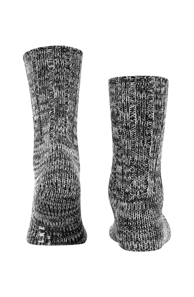 Falke Brooklyn Cotton Knit Boot Socks, Alternate, color, Black