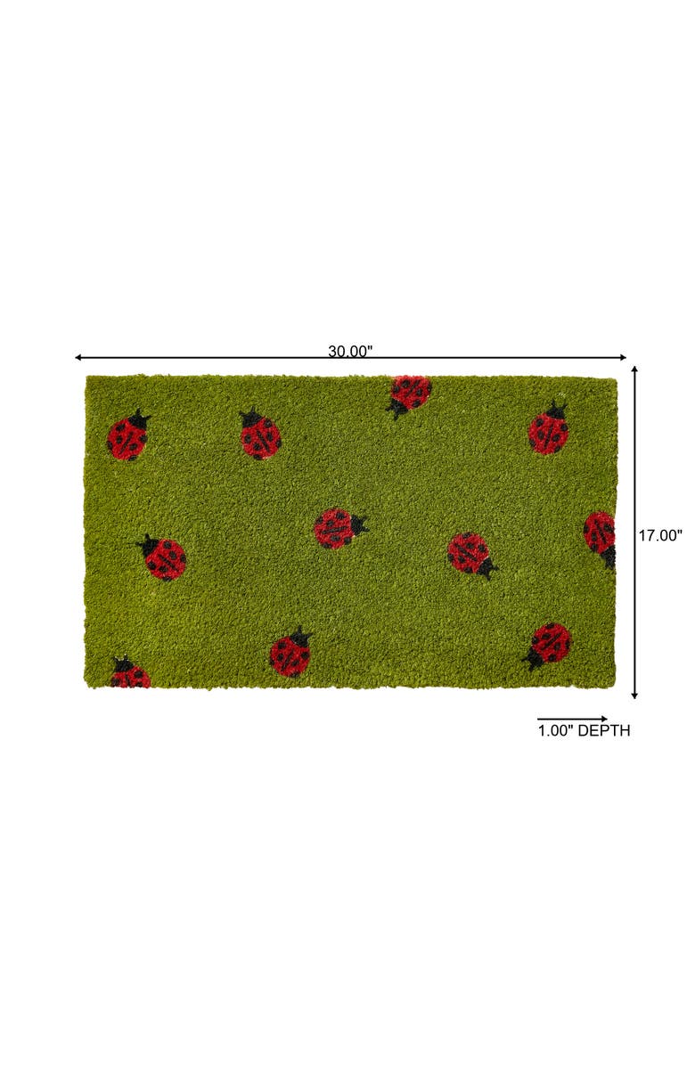 tag Ladybug Coir Mat Green Multi Coir Summer, Alternate, color, Green