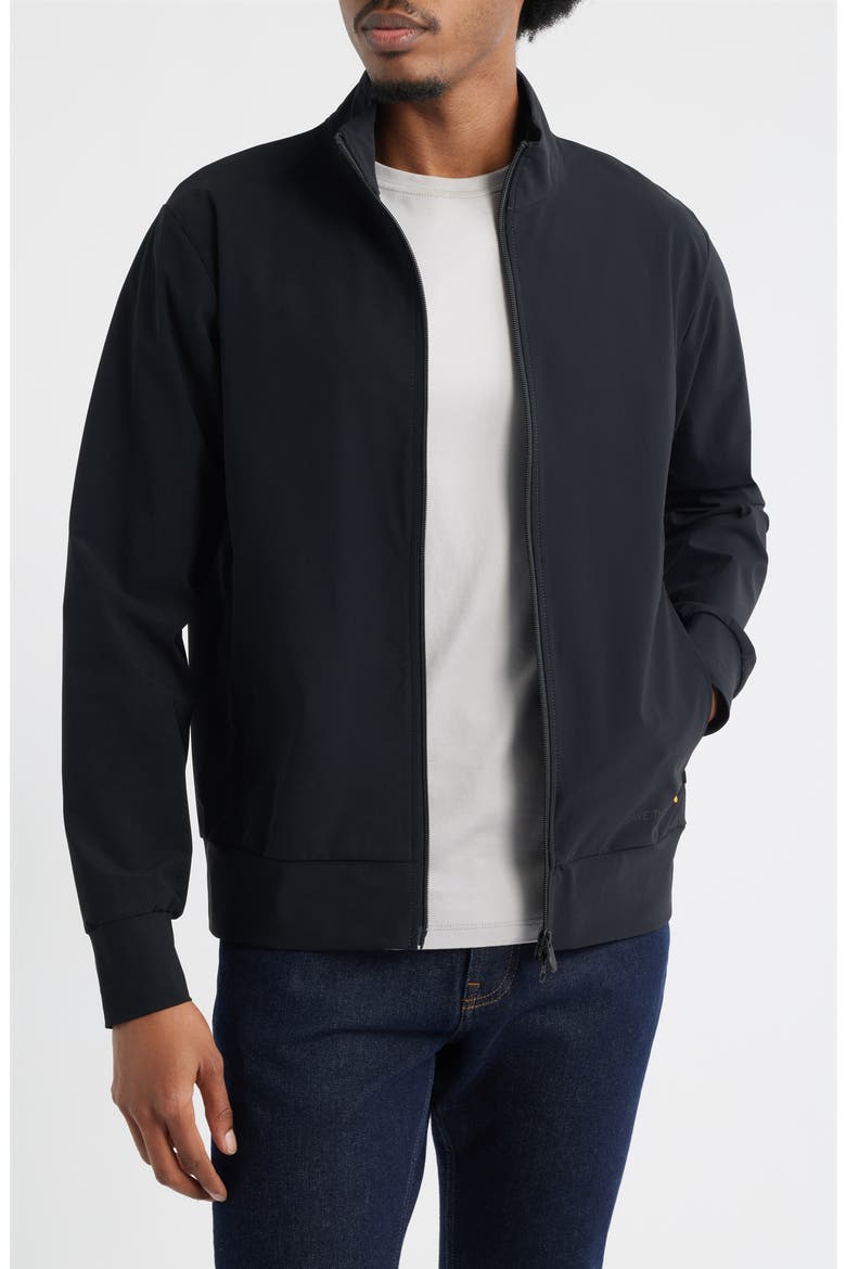 Water Resistant Track Jacket, Main, color, BLACK