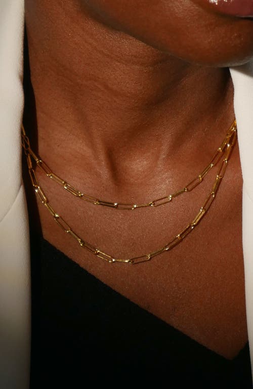 Gwen Beloti Layla Link Chain Necklace In Gold