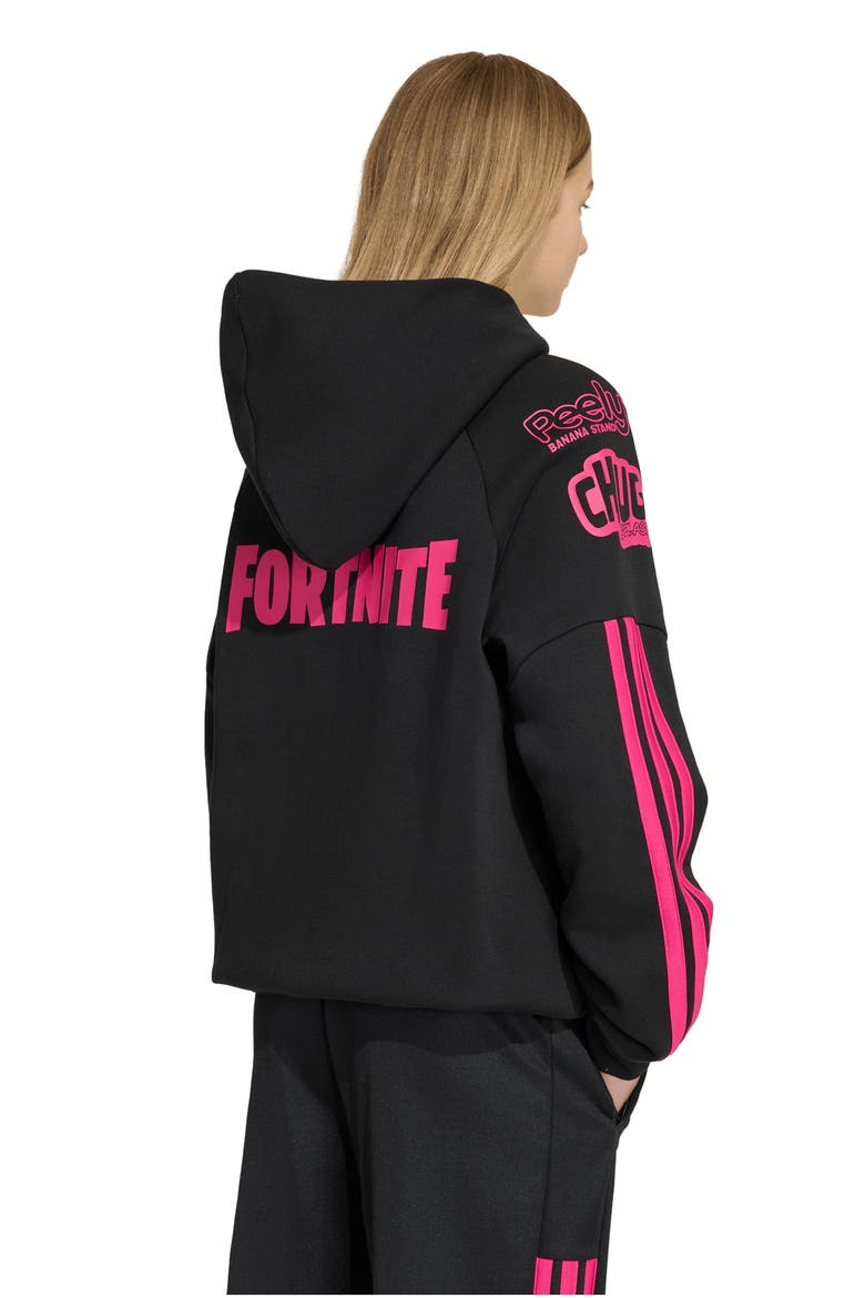 Kids' Fortnite Graphic Hoodie, Alternate, color, BLACK/ REAL MAGENTA